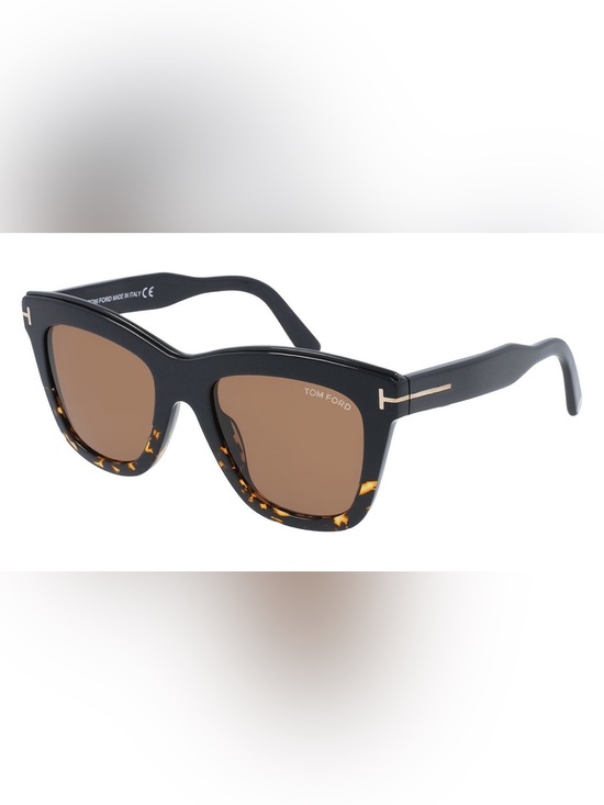 Tom Ford Accessories - Tom Ford Black Cat-Eye Sunglasses with Gold Temple Accents